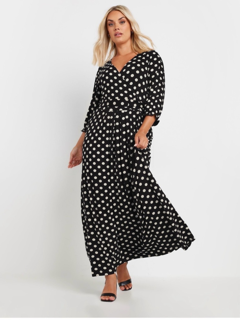 Doublju 1X polka-dot ‎ dress